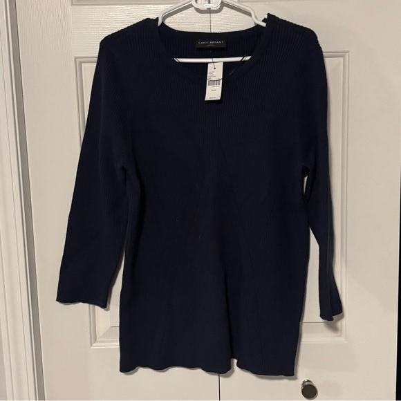 Lane Bryant Sweaters - Lane Bryant Navy 3/4 Sleeve Sweater Size 22/24 NWT